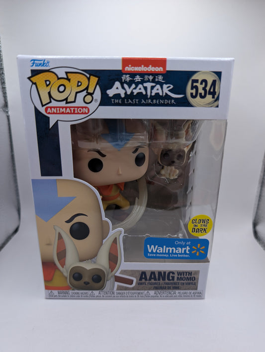 Funko POP! Aang Momo Glow in Dark Avatar Last Airbender Walmart Exclusive 534 FRENLY BRICKS - Open 7 Days