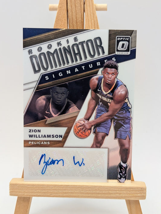 2019-20 Donruss Optic Rookie Auto Zion Williamson Dominators /49