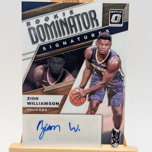 2019-20 Donruss Optic Rookie Auto Zion Williamson Dominators /49