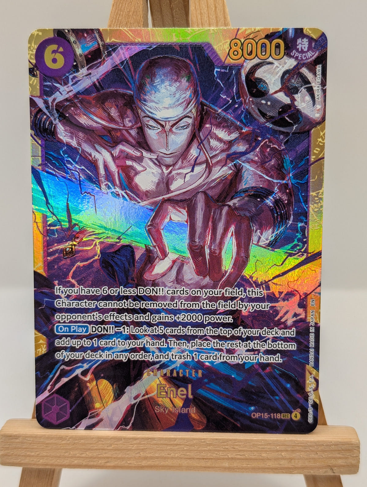 Enel OP15-118 Adventure on Kami's Island *SEC* NM One Piece Card FRENLY BRICKS - Open 7 Days image 2
