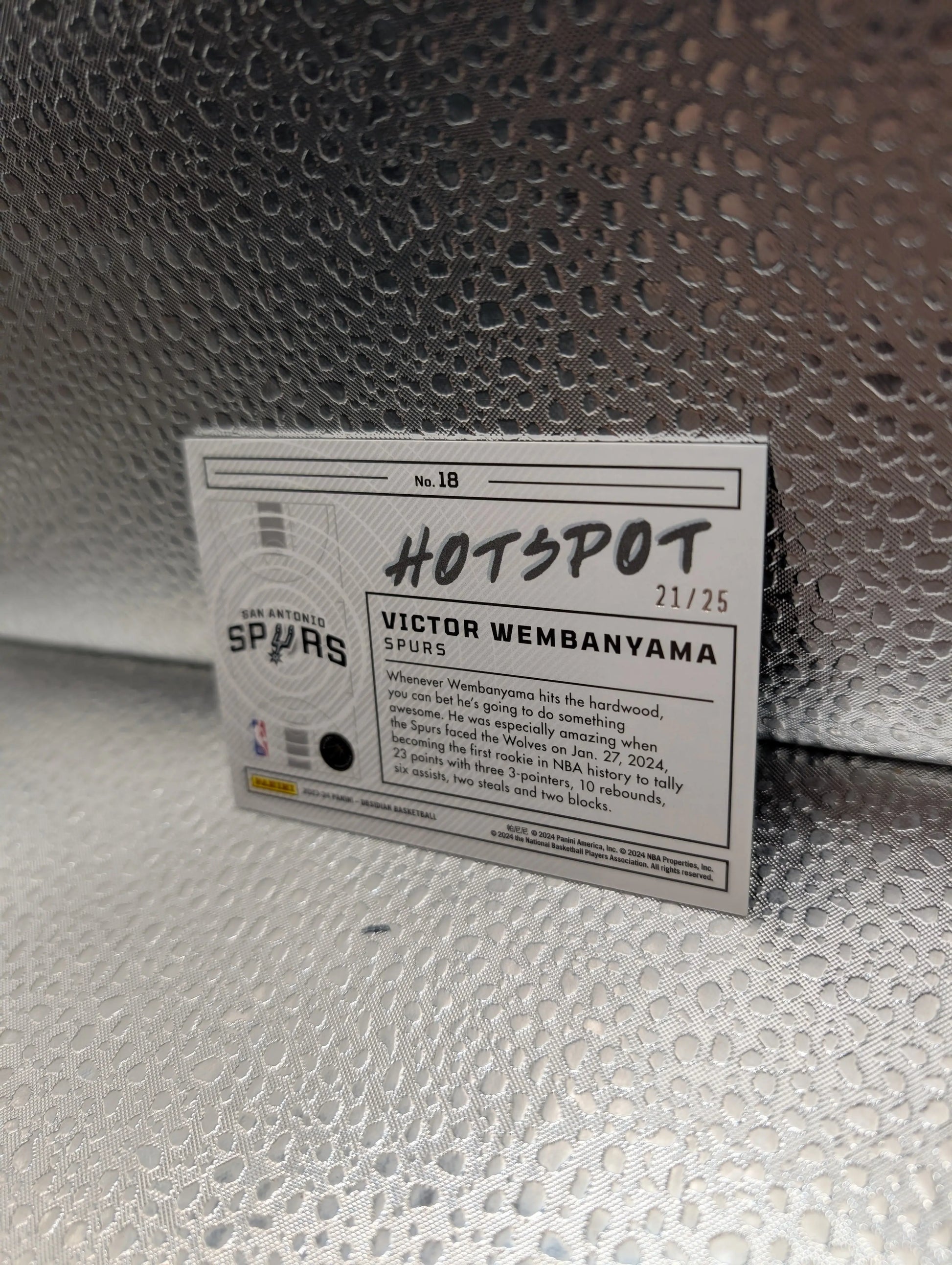 Victor Wembanyama Obsidian Hotspot RC 21/25 FRENLY BRICKS - Open 7 Days