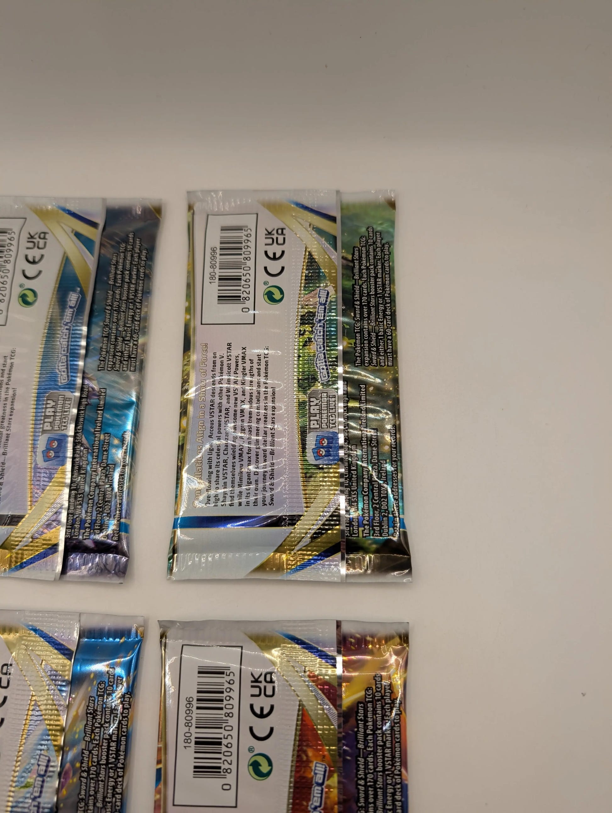 4 x Brilliant Stars Pokémon SWSH10 Sealed Booster Pack Art Set, photo 5 image 5