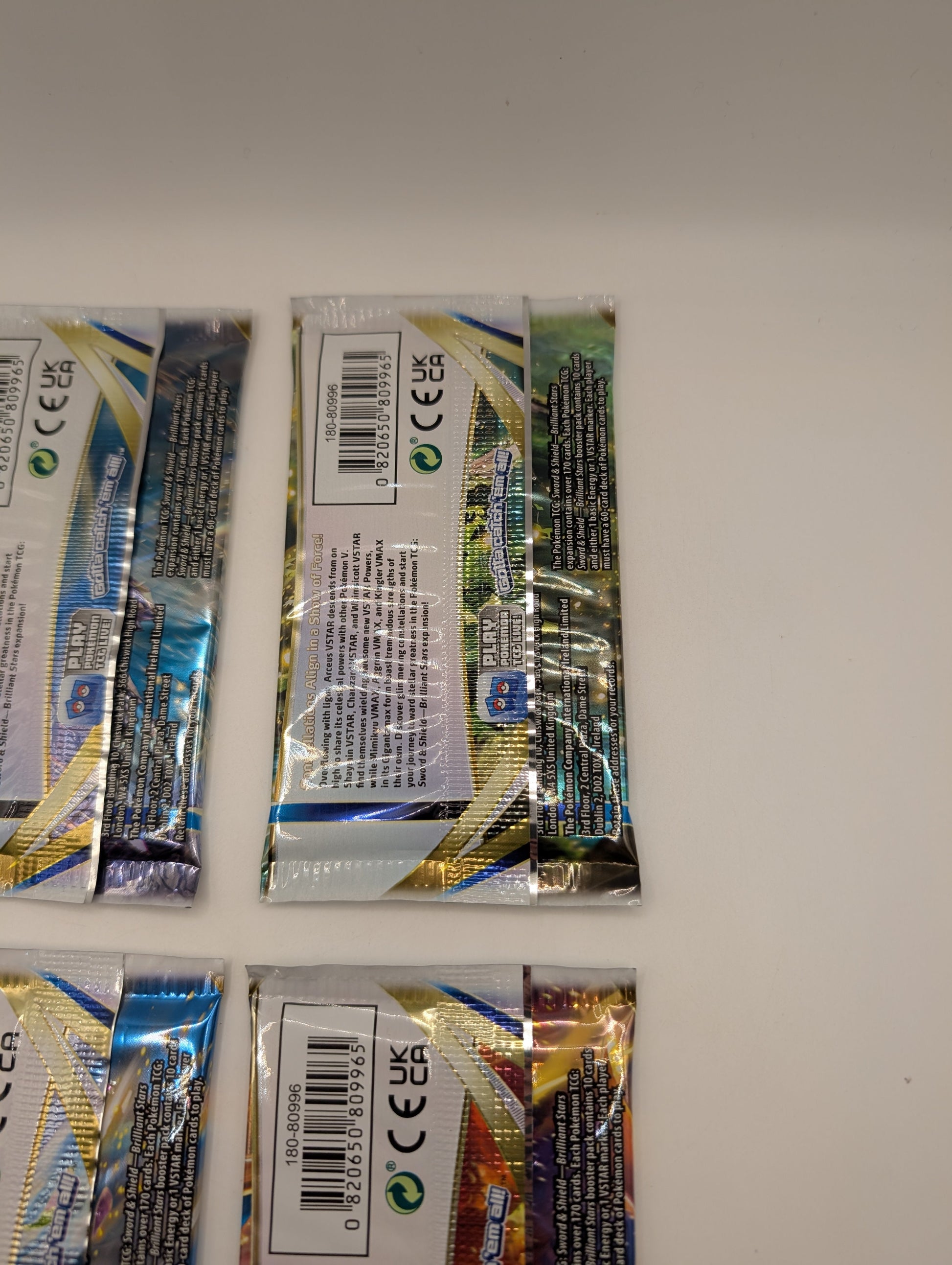 4 x Brilliant Stars Pokemon SWSH10 Sealed Booster Pack Art Set FRENLY BRICKS - Open 7 Days