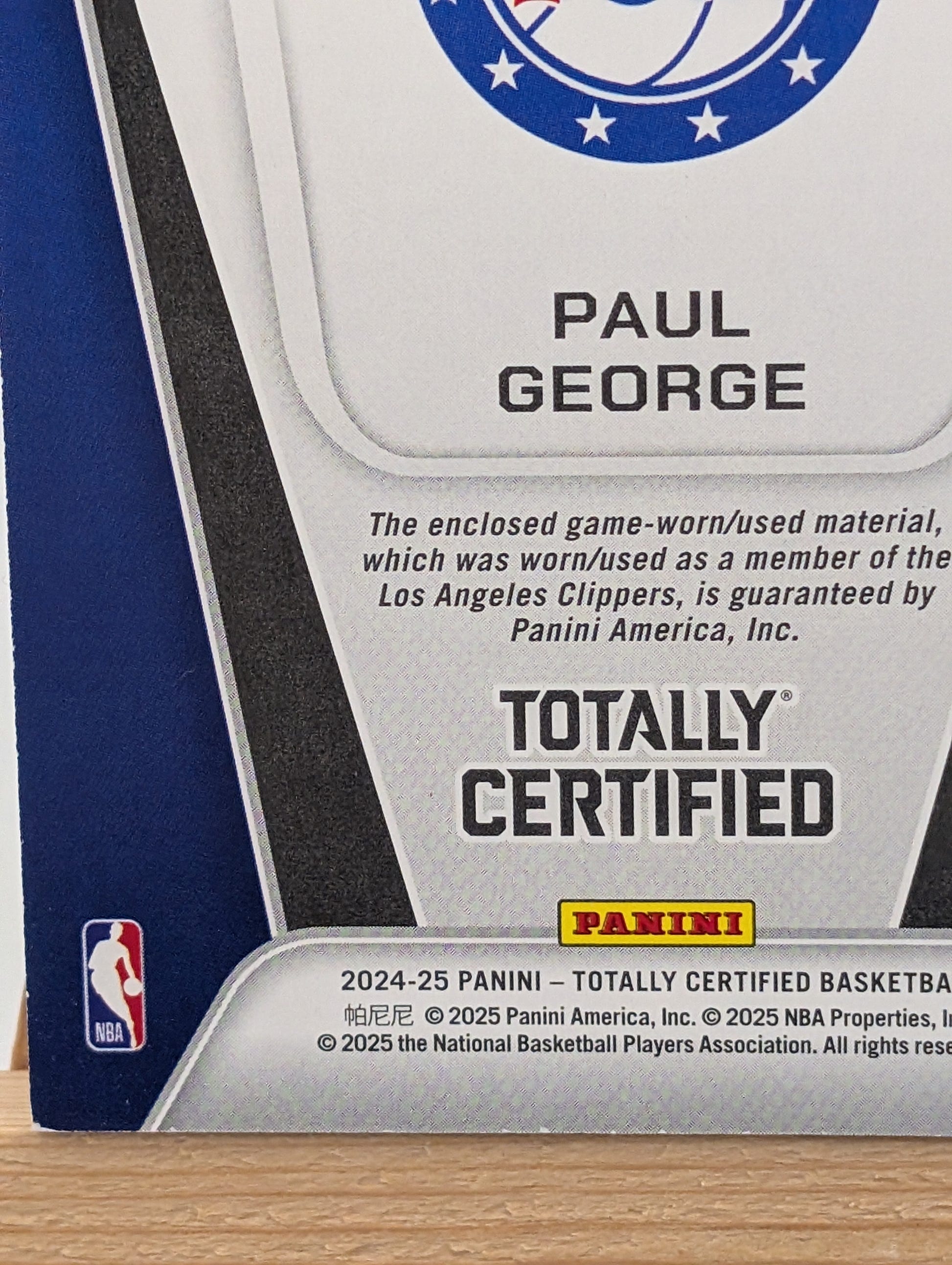 2024-25 Totally Certified Paul George Gamers Patch GOLD /10 FRENLY BRICKS - Open 7 Days image 7