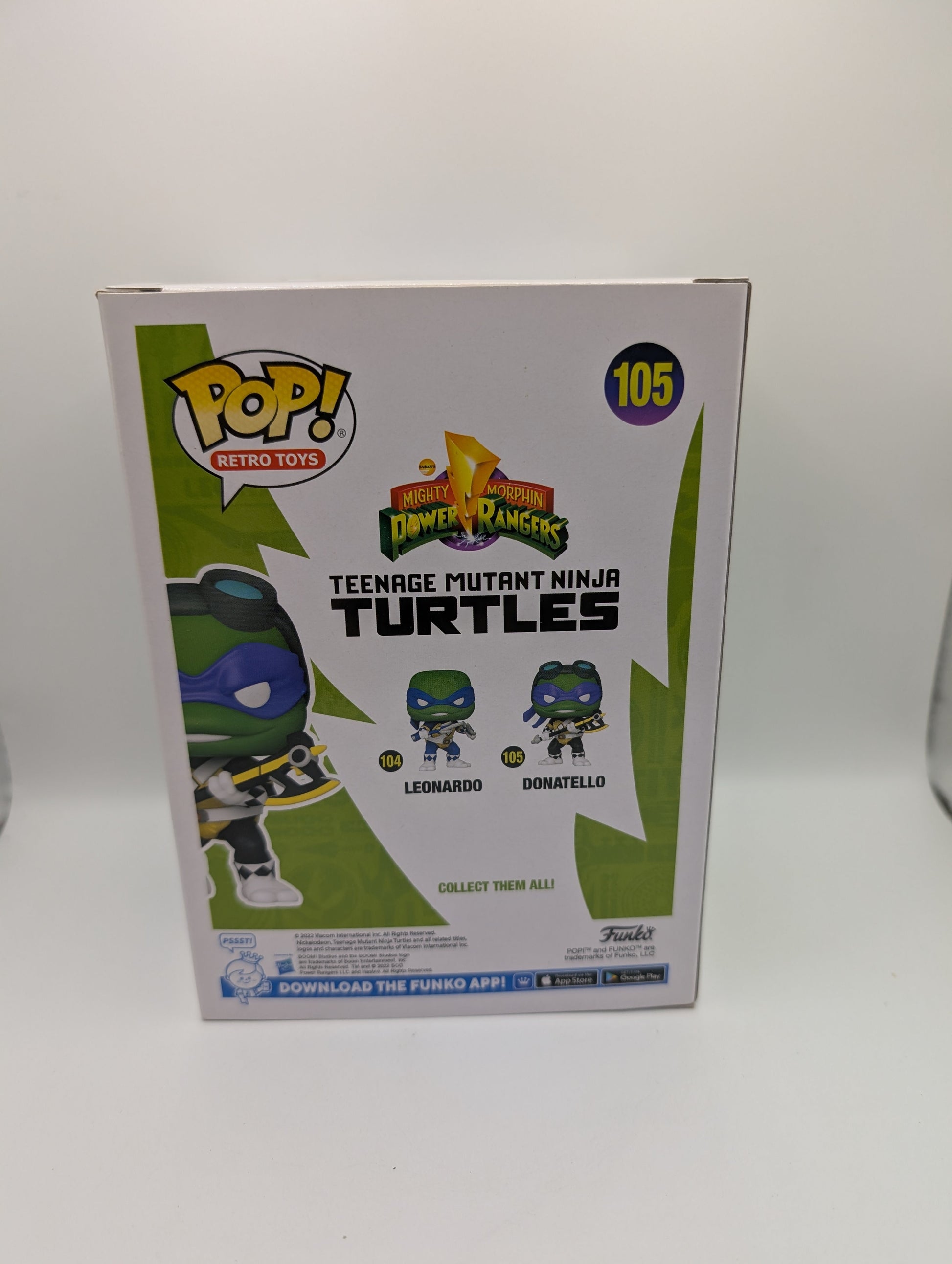 Funko Pop! Power Rangers Ninja Turtles Donatello #105 - #090 FRENLY BRICKS - Open 7 Days