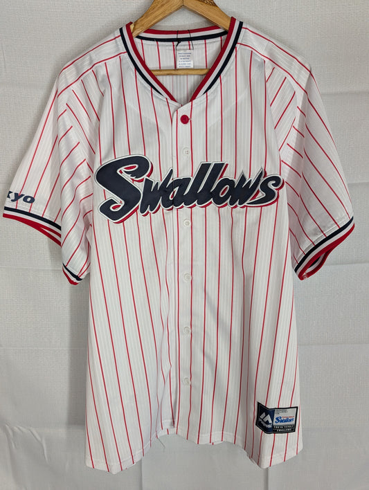 Nippon Baseball Tokyo Yakult Swallows 2016-2019 Home White/Red Blank XL Jersey