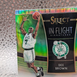 2018-19 Select In Flight Signatures Dee Brown /99 Celtics Green FRENLY BRICKS - Open 7 Days