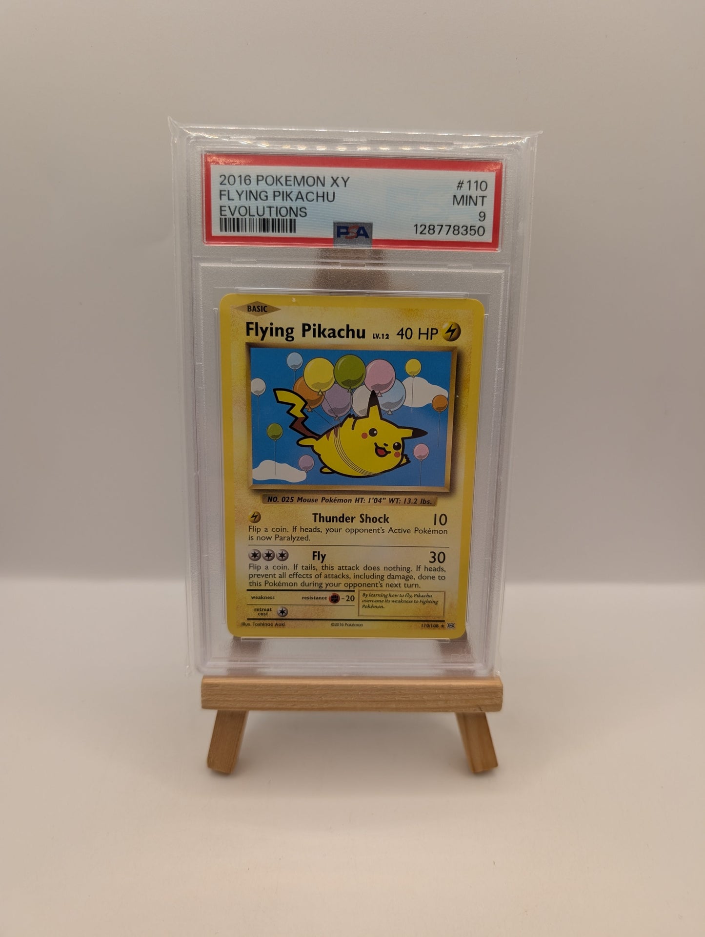 2016 Pokemon XY Evolutions 110/108 Flying Pikachu PSA 9 Gem Mint - Secret Rare FRENLY BRICKS - Open 7 Days