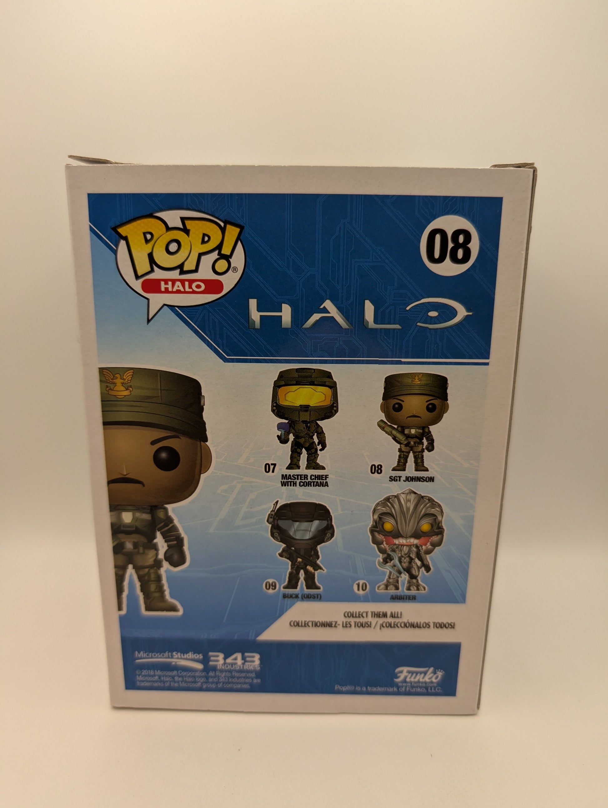 Funko POP Halo Sgt Johnson Limited Edition Chase #08 (in original box) FRENLY BRICKS - Open 7 Days