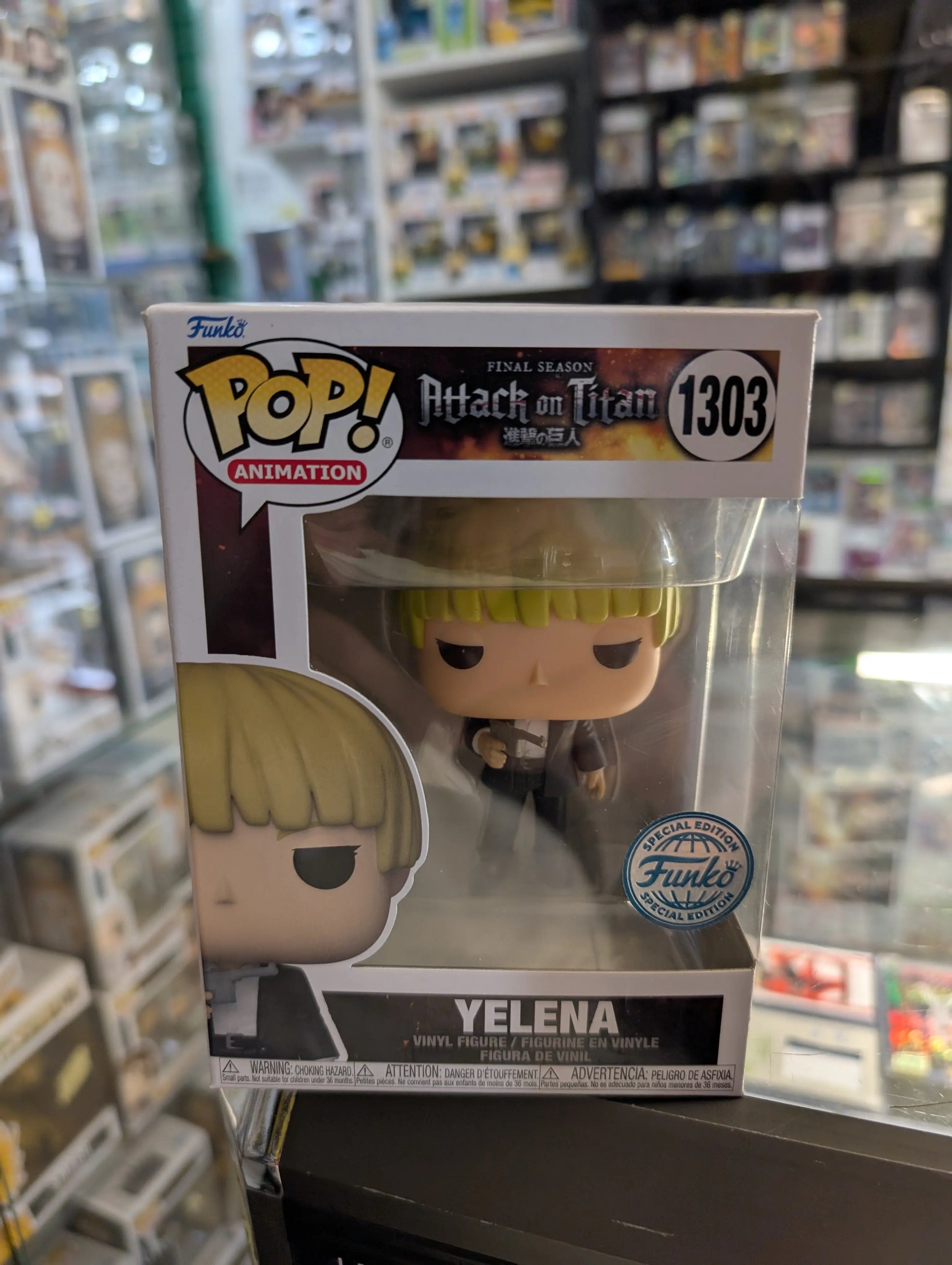 Funko Pop Vinyl Attack On Titan Yelena #1303 Exclusive FRENLY BRICKS - Open 7 Days