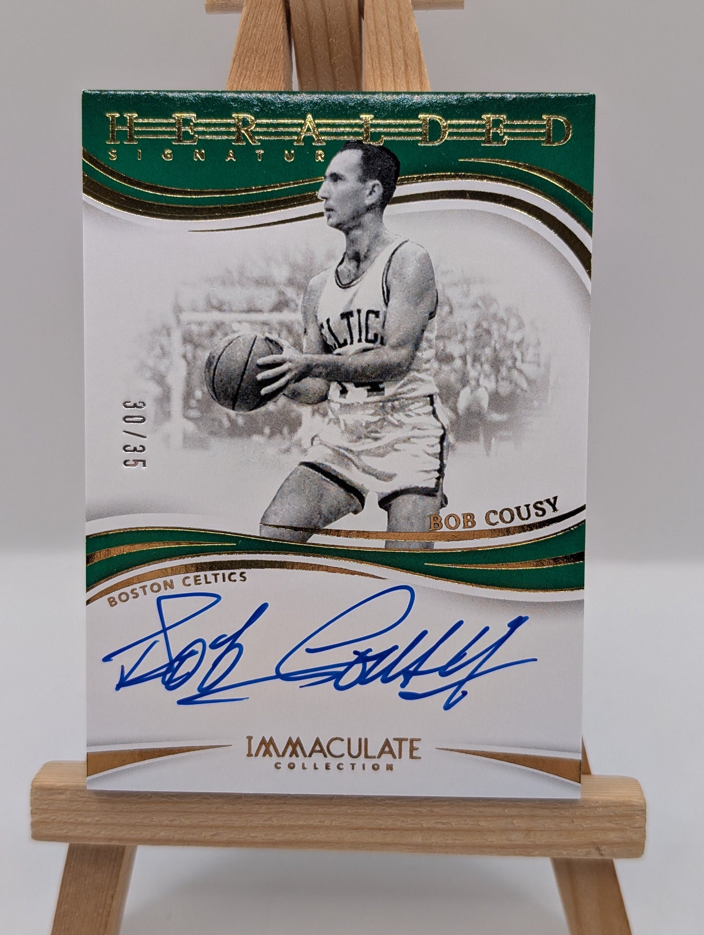 2023-24 Panini Immaculate Bob Cousy Heralded Signatures Auto #/35 Celtics FRENLY BRICKS - Open 7 Days