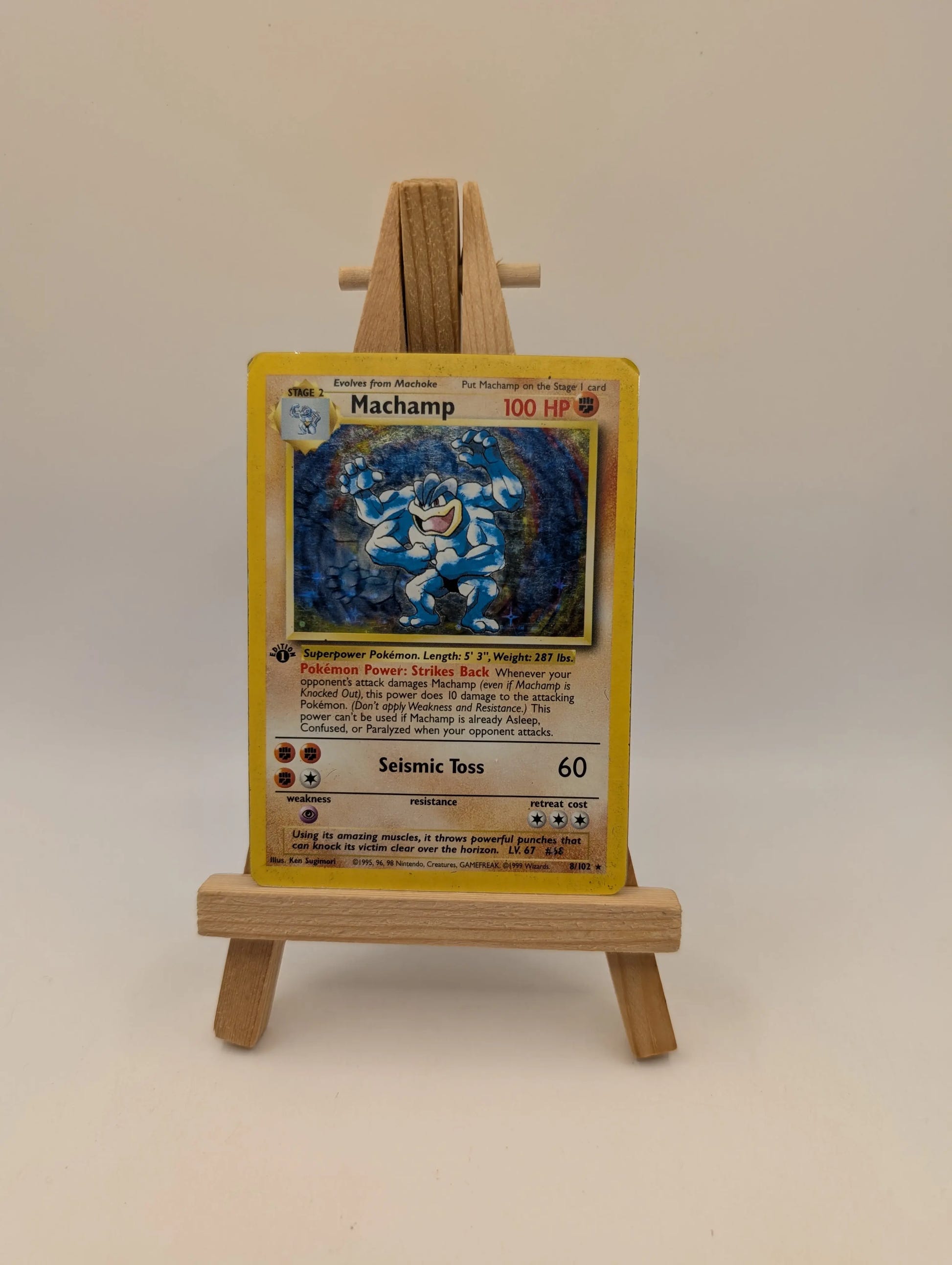 Pokémon TCG Machamp Base Set 8/102 Holo 1st Edition Holo Rare FRENLY BRICKS - Open 7 Days image 1