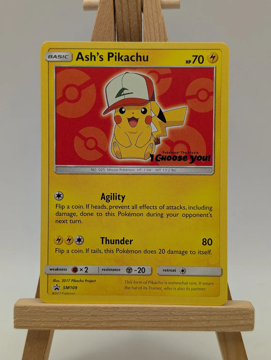 Ash's Pikachu SM109 I Choose You! Promo Pokemon Red FRENLY BRICKS - Open 7 Days