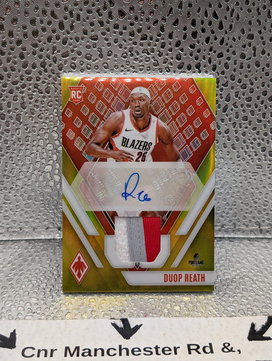 DUOP REATH  - 2023-24 PANINI PHOENIX - ROOKIE SIGNS /35 - RC AUTO Gold Patch FRENLY BRICKS - Open 7 Days