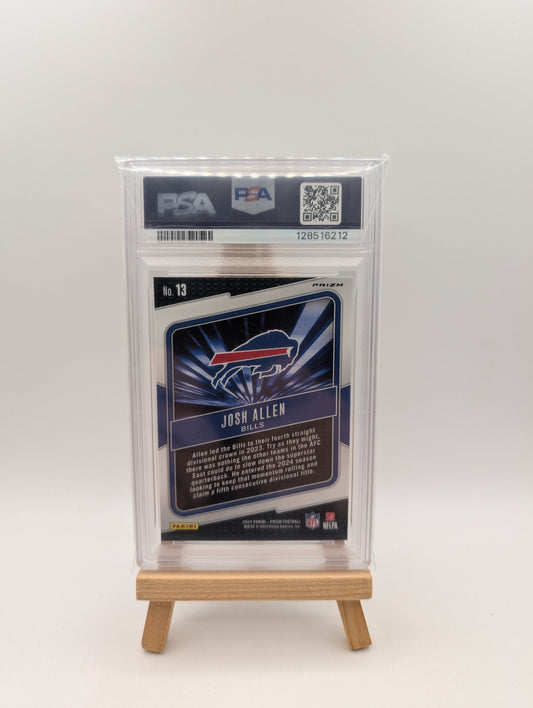2024 Panini Prizm -  Josh Allen #13 Hype-Green Prizm PSA 10 FRENLY BRICKS - Open 7 Days