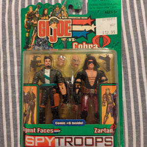 2003 GI Joe vs Cobra Spy Troops Agent Faces & Zartan Figures Sealed NIP Comic 6 FRENLY BRICKS - Open 7 Days