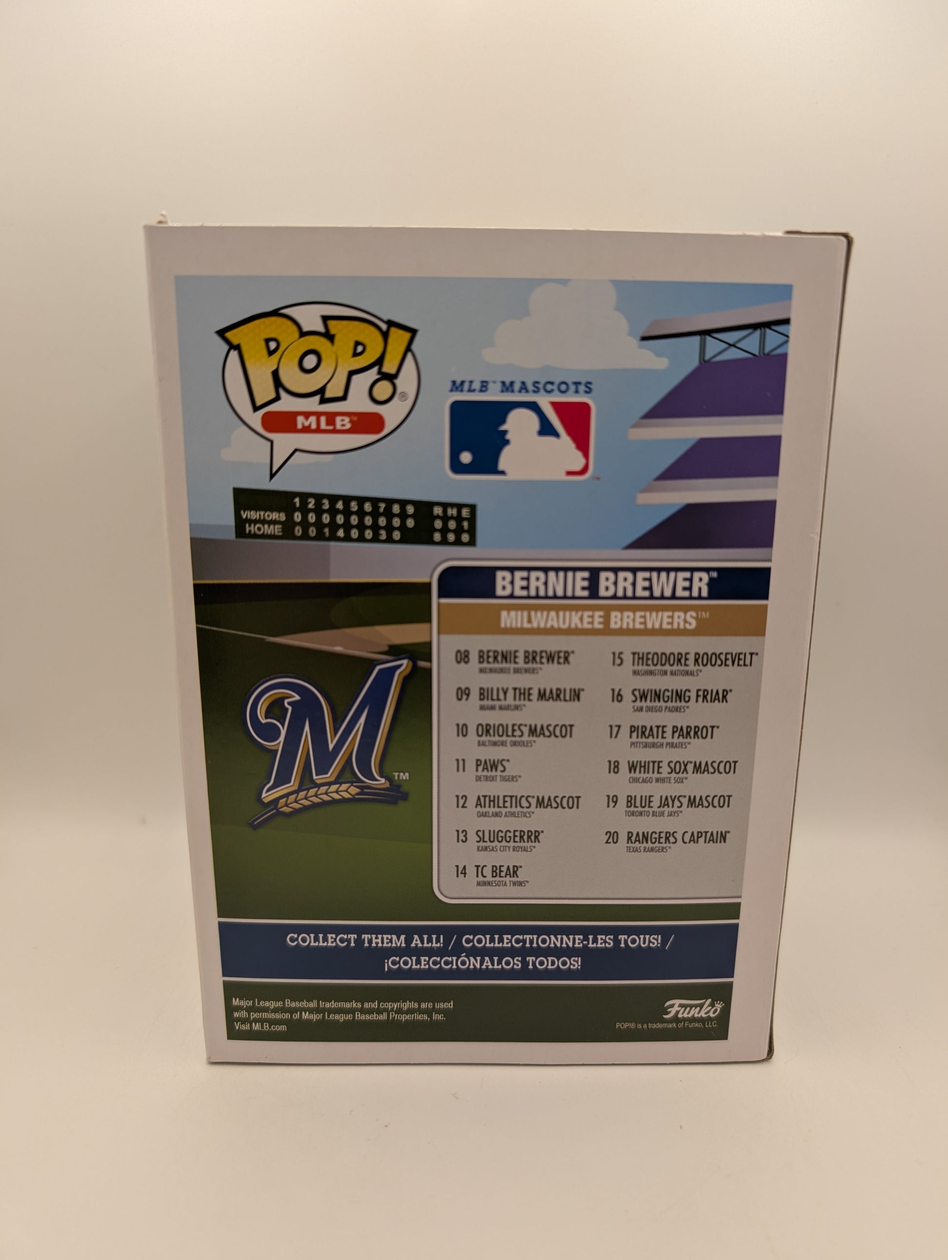 Funko Pop! MLB: BERNIE BREWER #08 Milwaukee Brewers Mascot Baseball FRENLY BRICKS - Open 7 Days