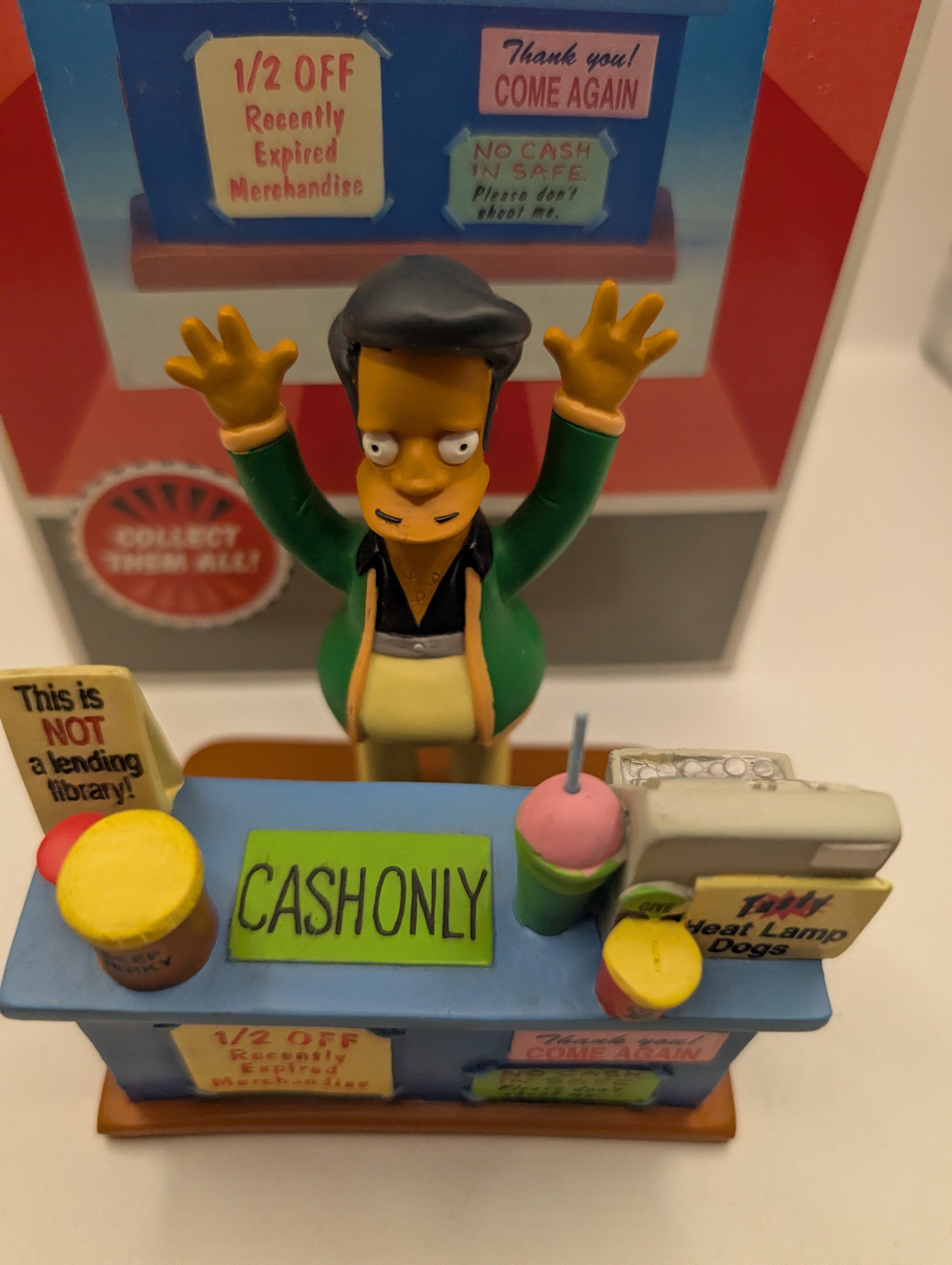 The Springfield Citizens Sculpture Collection “ Thank You, Come Again!” APU with box FRENLY BRICKS - Open 7 Days