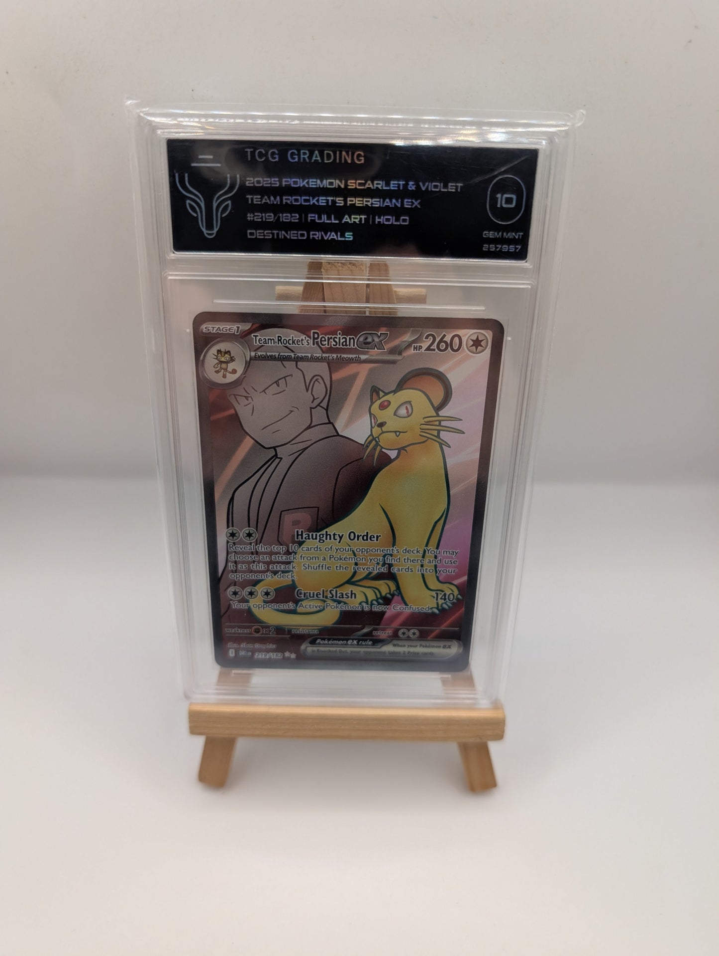 2025 Pokemon Destined Rivals DRI 219 Team Rocket's Persian ex Ultra Rare TCG 10 FRENLY BRICKS - Open 7 Days
