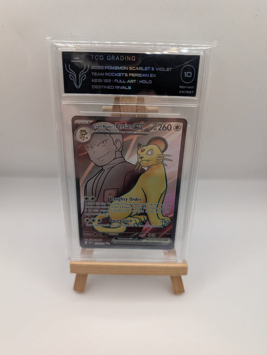 2025 Pokemon Destined Rivals DRI 219 Team Rocket's Persian ex Ultra Rare TCG 10 FRENLY BRICKS - Open 7 Days