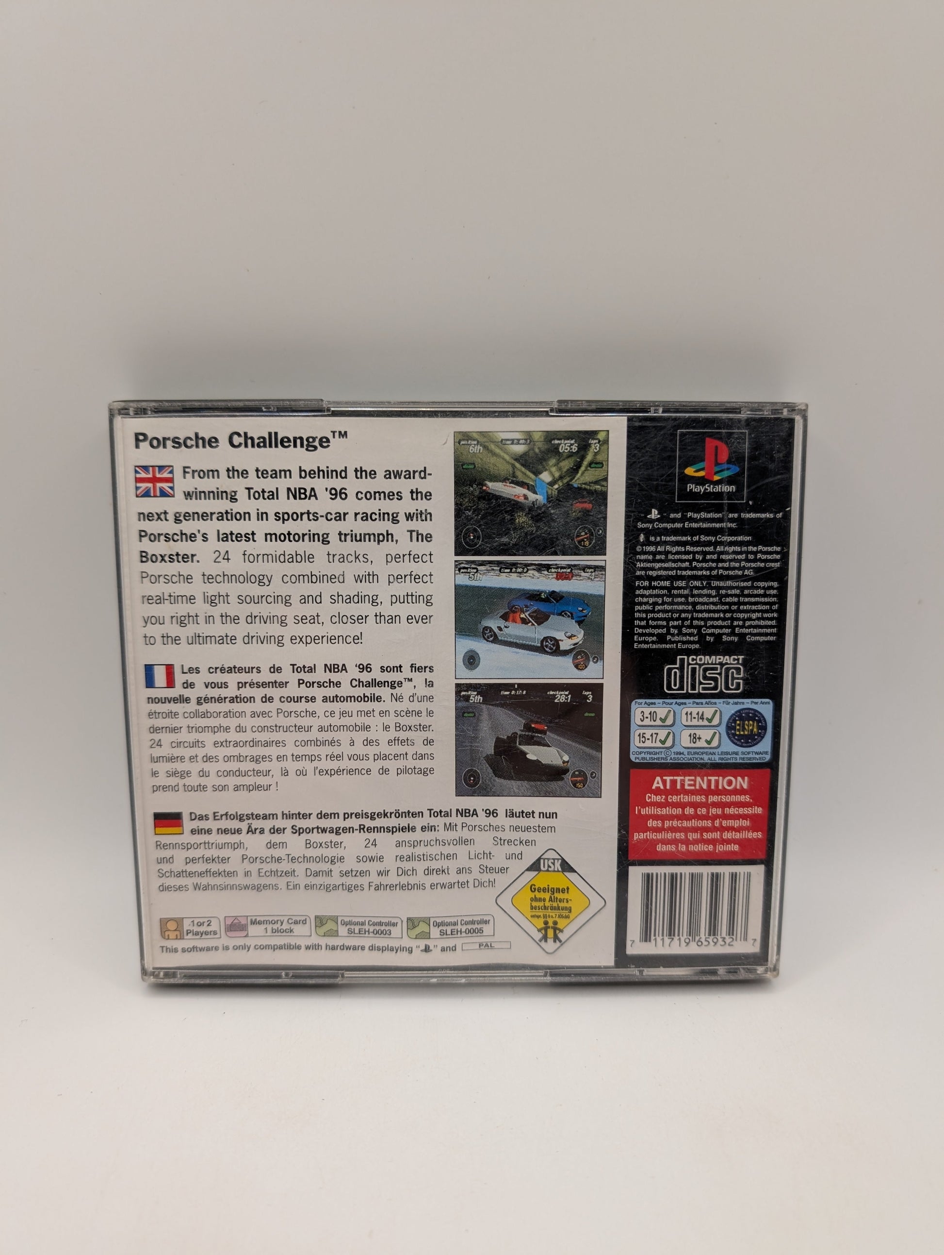Porsche Challenge PS1 Sony PlayStation 1 1997 With Manual Ps1 Game FRENLY BRICKS - Open 7 Days