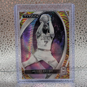 2023-24 Panini Spectra Jaylen Brown Titan Red/yellow #d/49 FRENLY BRICKS - Open 7 Days