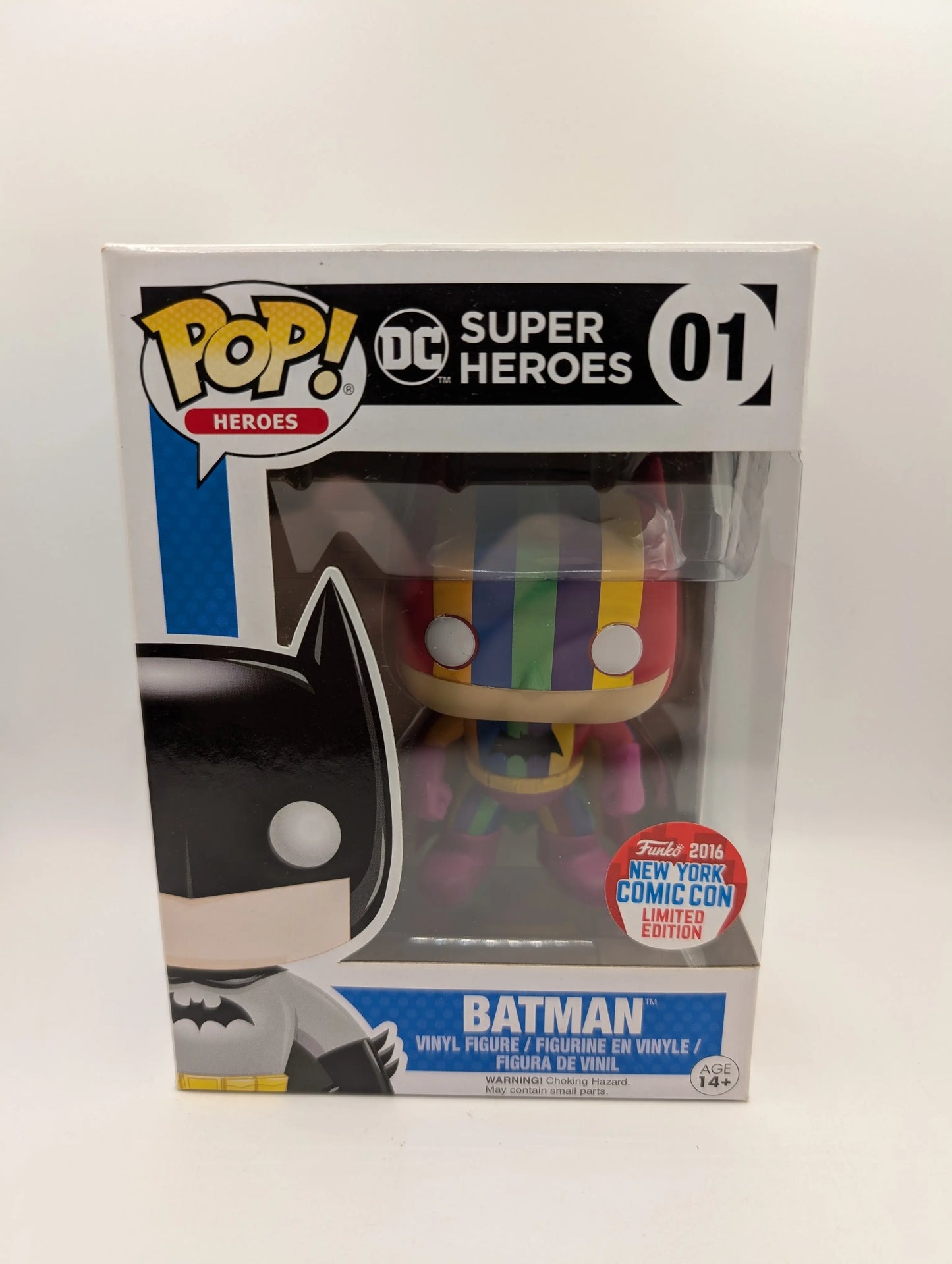 Rainbow BATMAN DC Superheroes 2016 NYCC Funko Pop! Vinyl # 01 Limited Edition FRENLY BRICKS - Open 7 Days