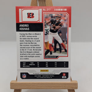 2023 Panini Contenders - Rookie Ticket Andrei Iosivas #217 (AU, RC) /18 FRENLY BRICKS - Open 7 Days