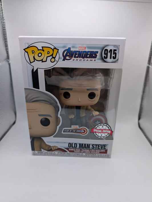 Old Man Steve Rogers Avengers Endgame Funko Pop! Vinyl #915 Special Edition FRENLY BRICKS - Open 7 Days