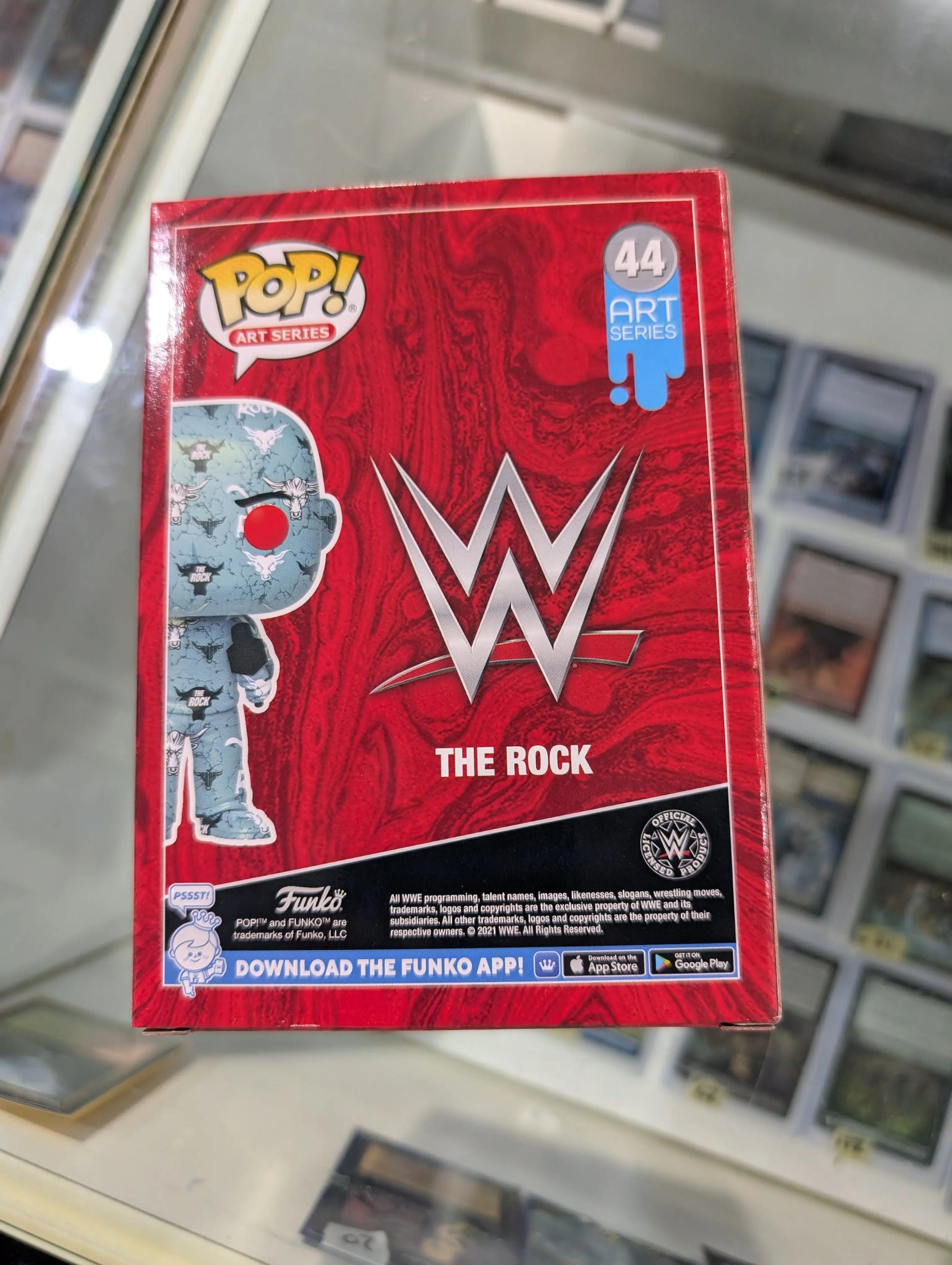 WWE - The Rock (Artist Series) Exclusive Pop! Vinyl with Protector FRENLY BRICKS - Open 7 Days