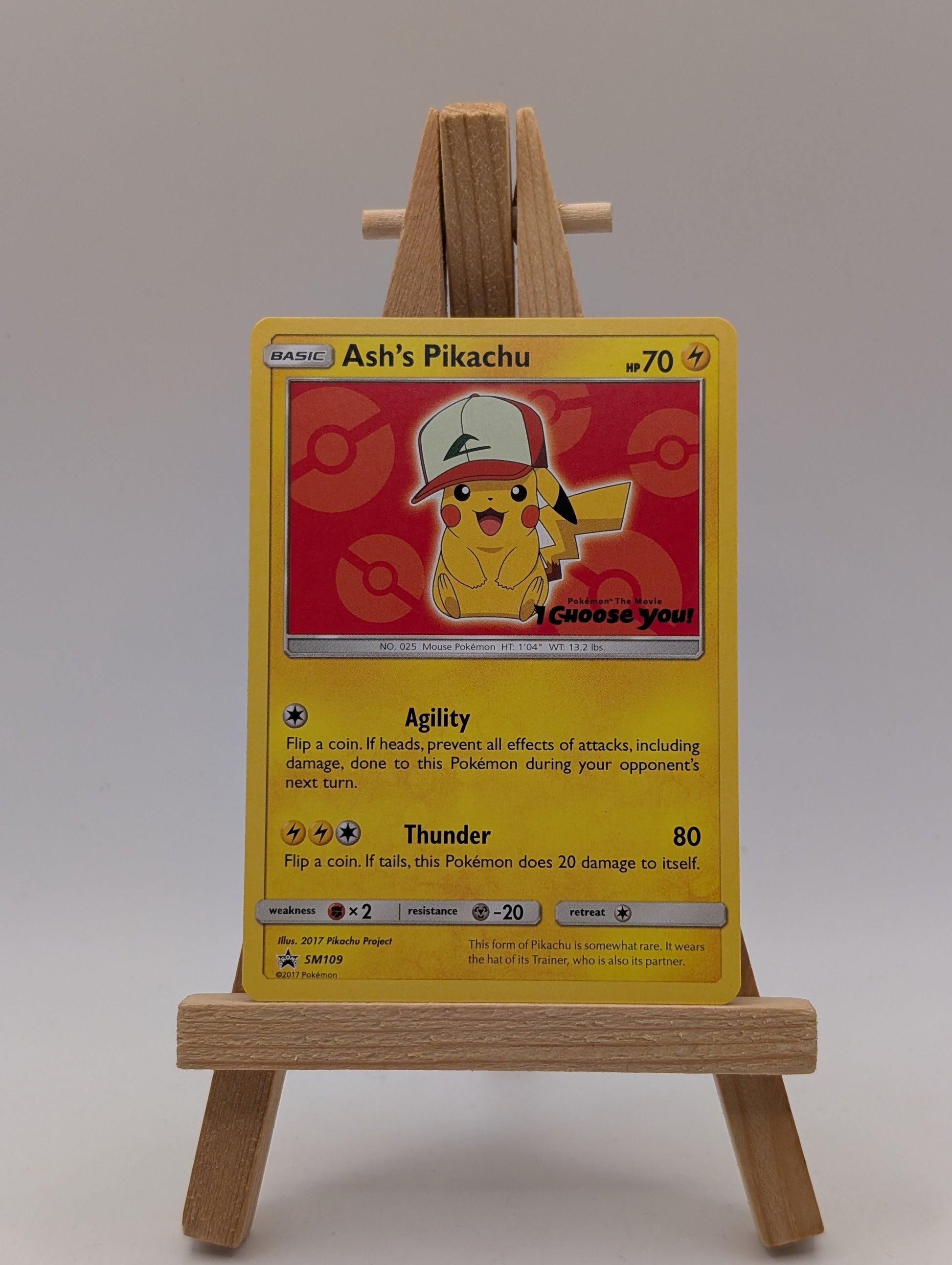 Ash's Pikachu SM109 Sm Regular Sun & Moon Black Star Promo Pokemon FRENLY BRICKS - Open 7 Days