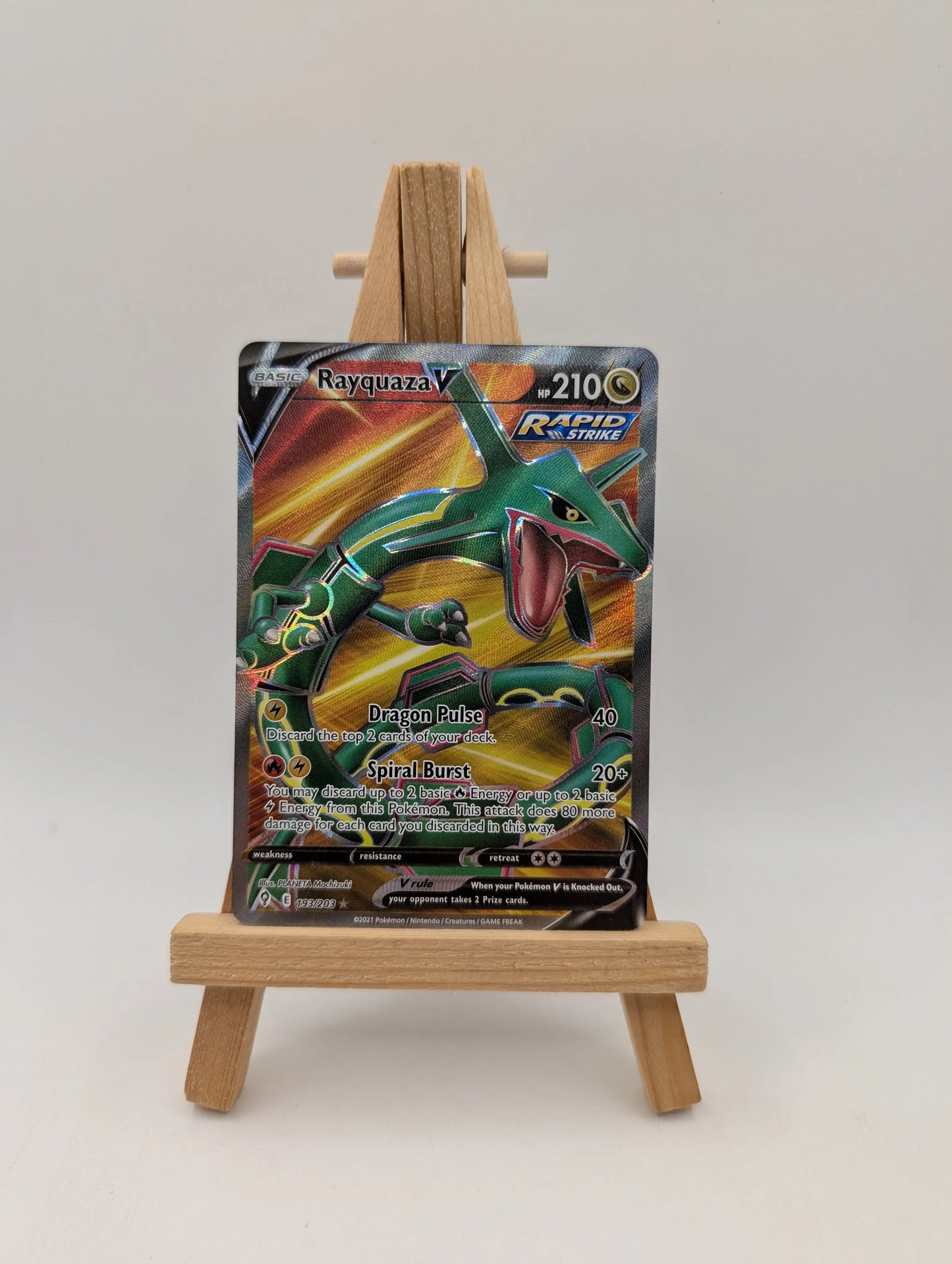 Rayquaza V 193/203 Full Art Ultra Rare Evolving Skies Pokemon TCG Card FRENLY BRICKS - Open 7 Days