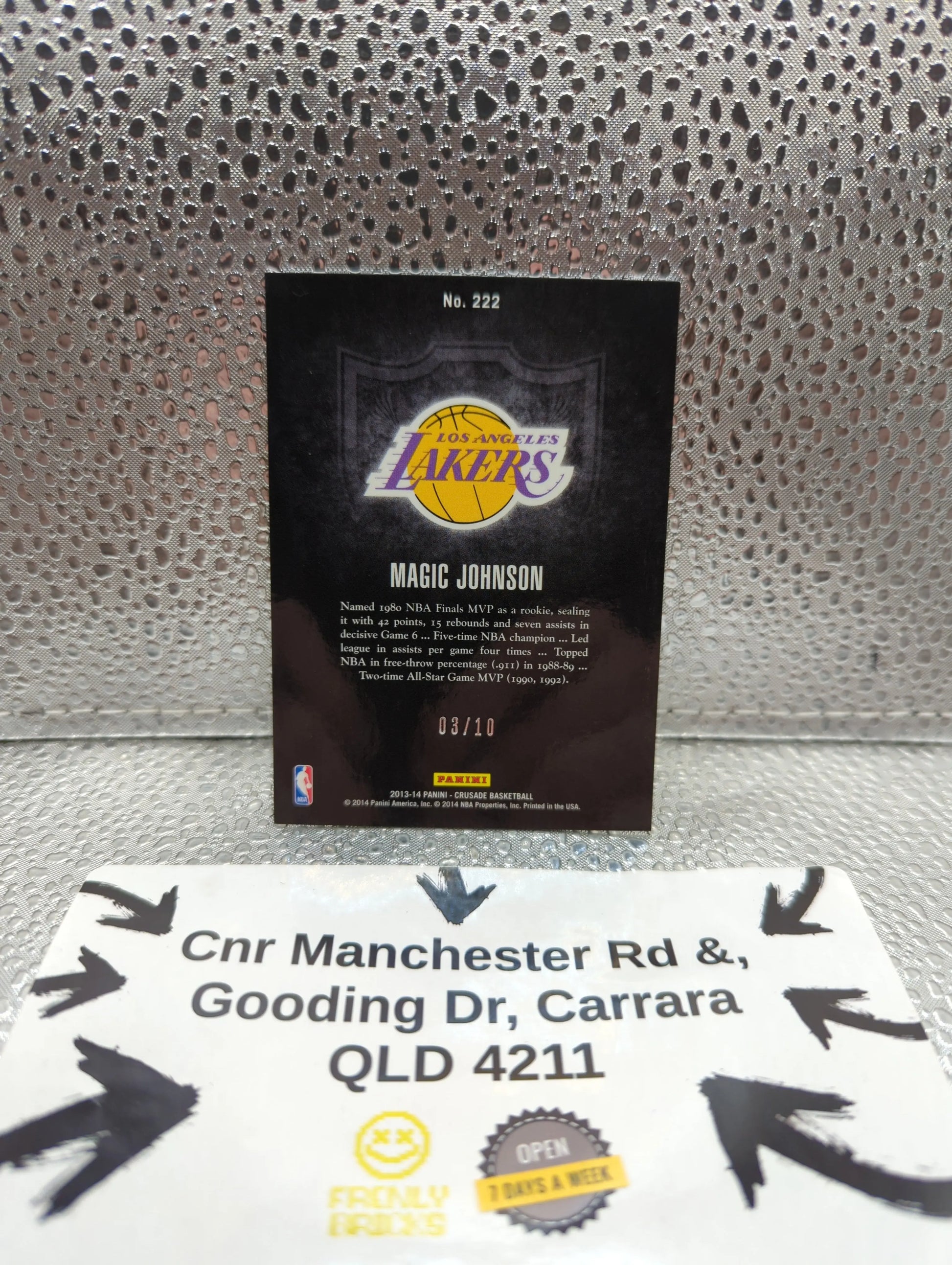 2013-14 Panini Crusade - Magic Johnson /10 FRENLY BRICKS - Open 7 Days