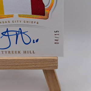 TYREEK HILL 2019 2020 Flawless Ruby Holo  3-Color Patch Auto /15 #PA-TH Chiefs