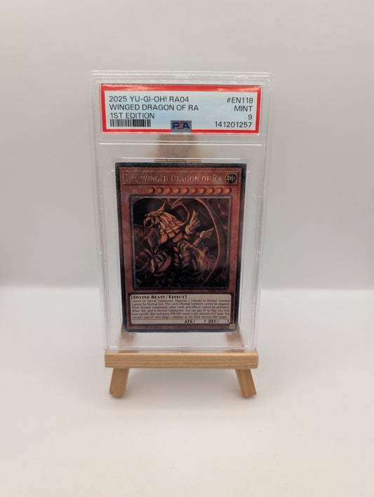 2025 YU-GI-OH! RA04-QUARTER CENTURY #EN118 WINGED DRAGON OF RA 1ST EDITION PSA 9 FRENLY BRICKS - Open 7 Days