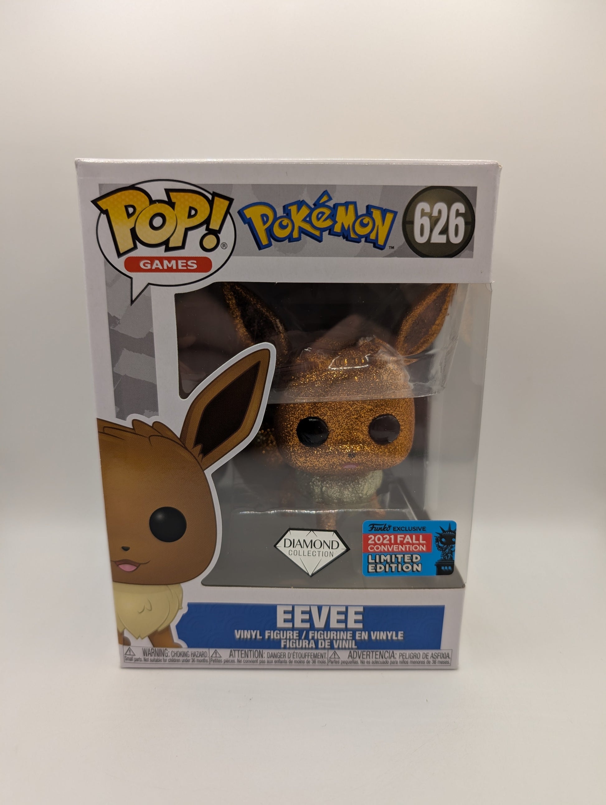 Funko POP! Vinyl Pokemon - Diamond Glitter Eevee Fall Convention 2021 #626 FRENLY BRICKS - Open 7 Days