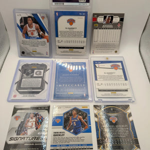 New York Knicks NBA Basketball Card Lot, Rookies, Patch, Auto, Graded, RJ Barret FRENLY BRICKS - Open 7 Days