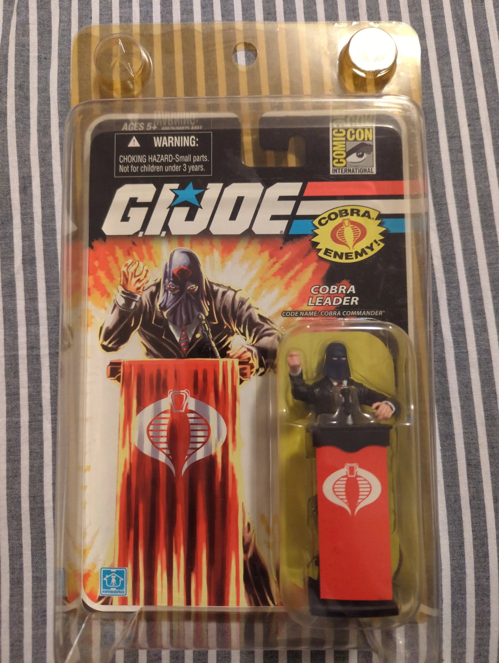 2008 SDCC Hasbro GI Joe Cobra Commander Black Suit MOC Sealed FRENLY BRICKS - Open 7 Days