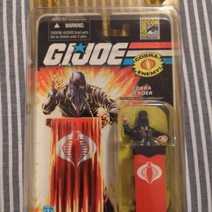 2008 SDCC Hasbro GI Joe Cobra Commander Black Suit MOC Sealed FRENLY BRICKS - Open 7 Days