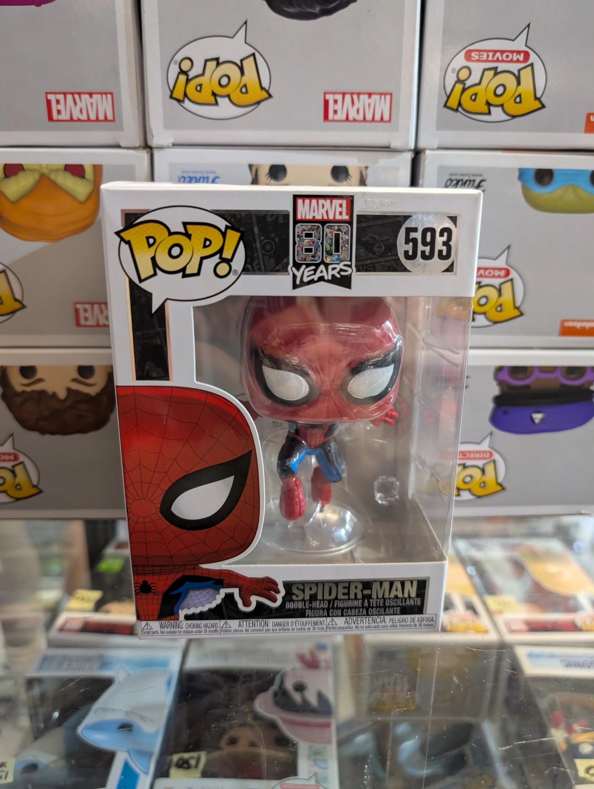 Funko Pop! Spider-Man 593 Marvel Comics Superhero Vinyl Figure FRENLY BRICKS - Open 7 Days