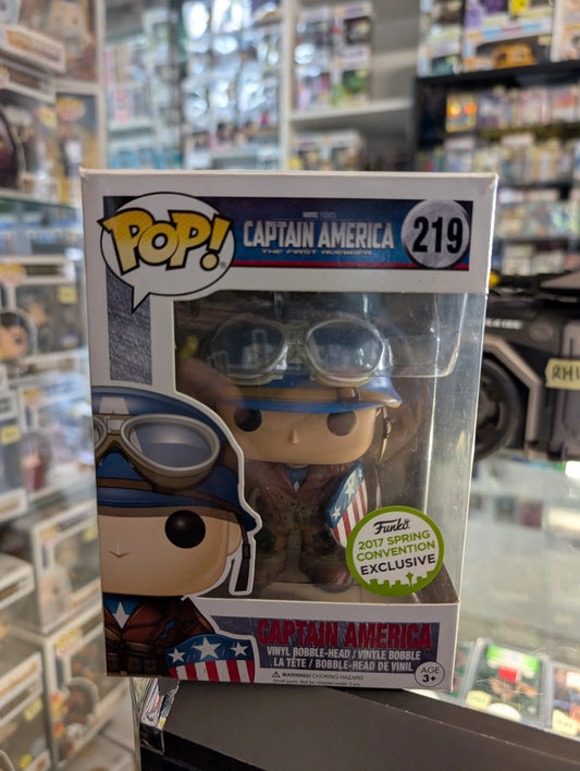 Funko POP! Marvel Captain America: (WWII) #219 Vinyl 2017 Summer Exclusive FRENLY BRICKS - Open 7 Days