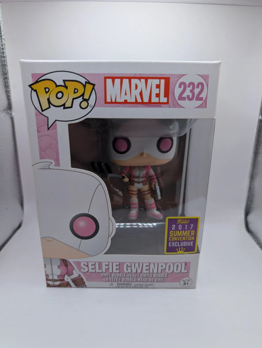 Funko Pop Vinyl Marvel Selfie Gwenpool Bobble Head 232 2017 Summer Convention FRENLY BRICKS - Open 7 Days