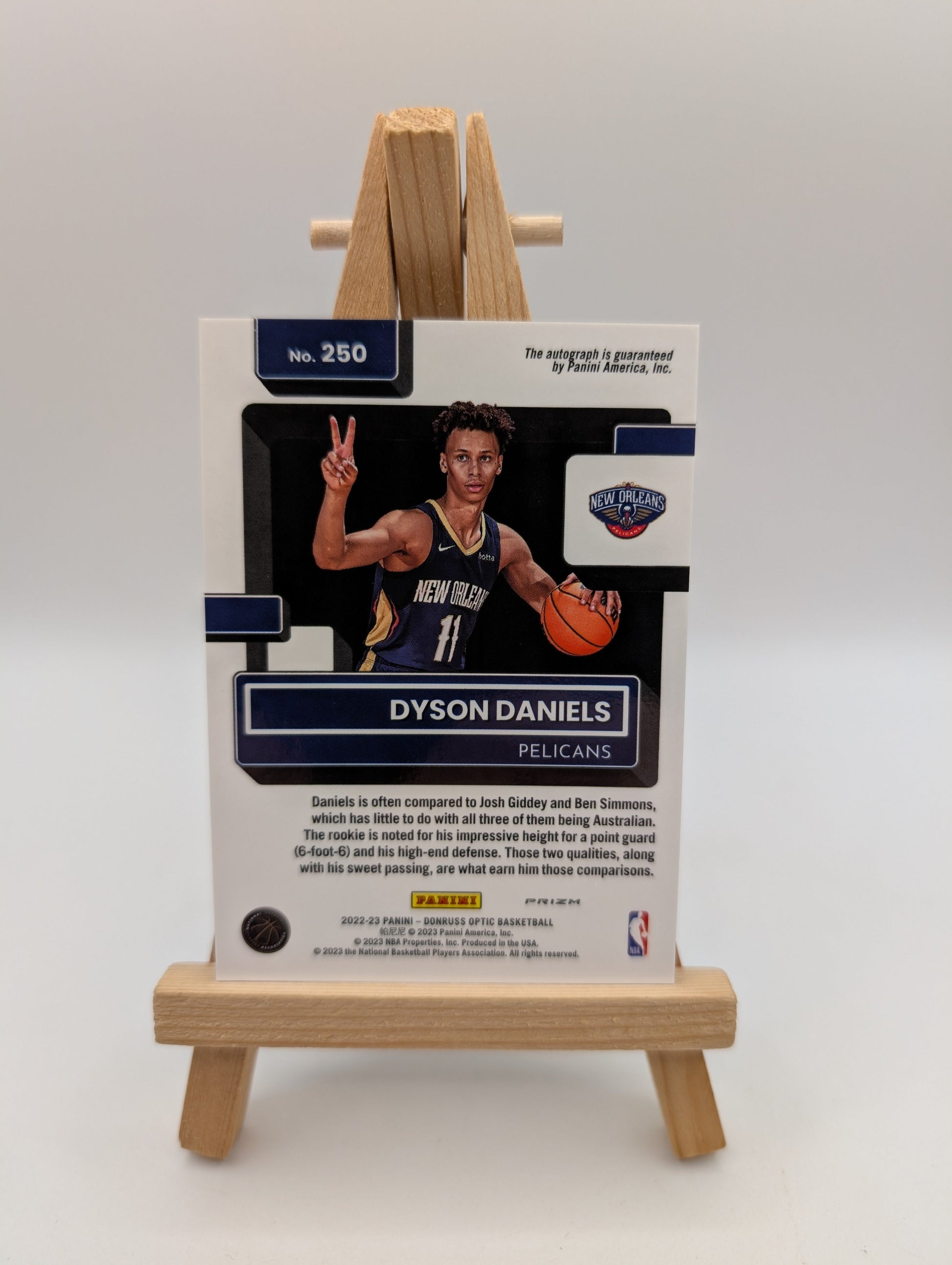 2022-23 Panini Optic DYSON DANIELS Red Choice Prizm Rated Rookie Autograph #250 FRENLY BRICKS - Open 7 Days