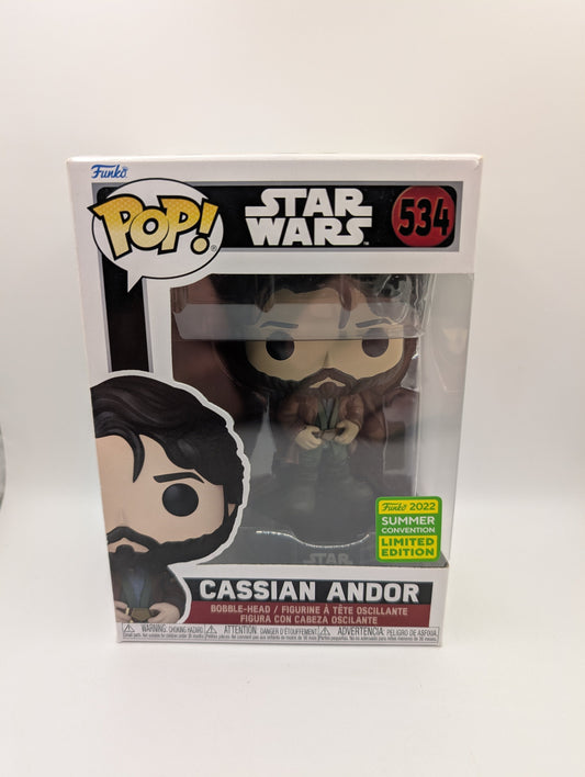 Star Wars - Cassian Andor Funko Pop Vinyl SDCC 2022 Exclusive #534 FRENLY BRICKS - Open 7 Days