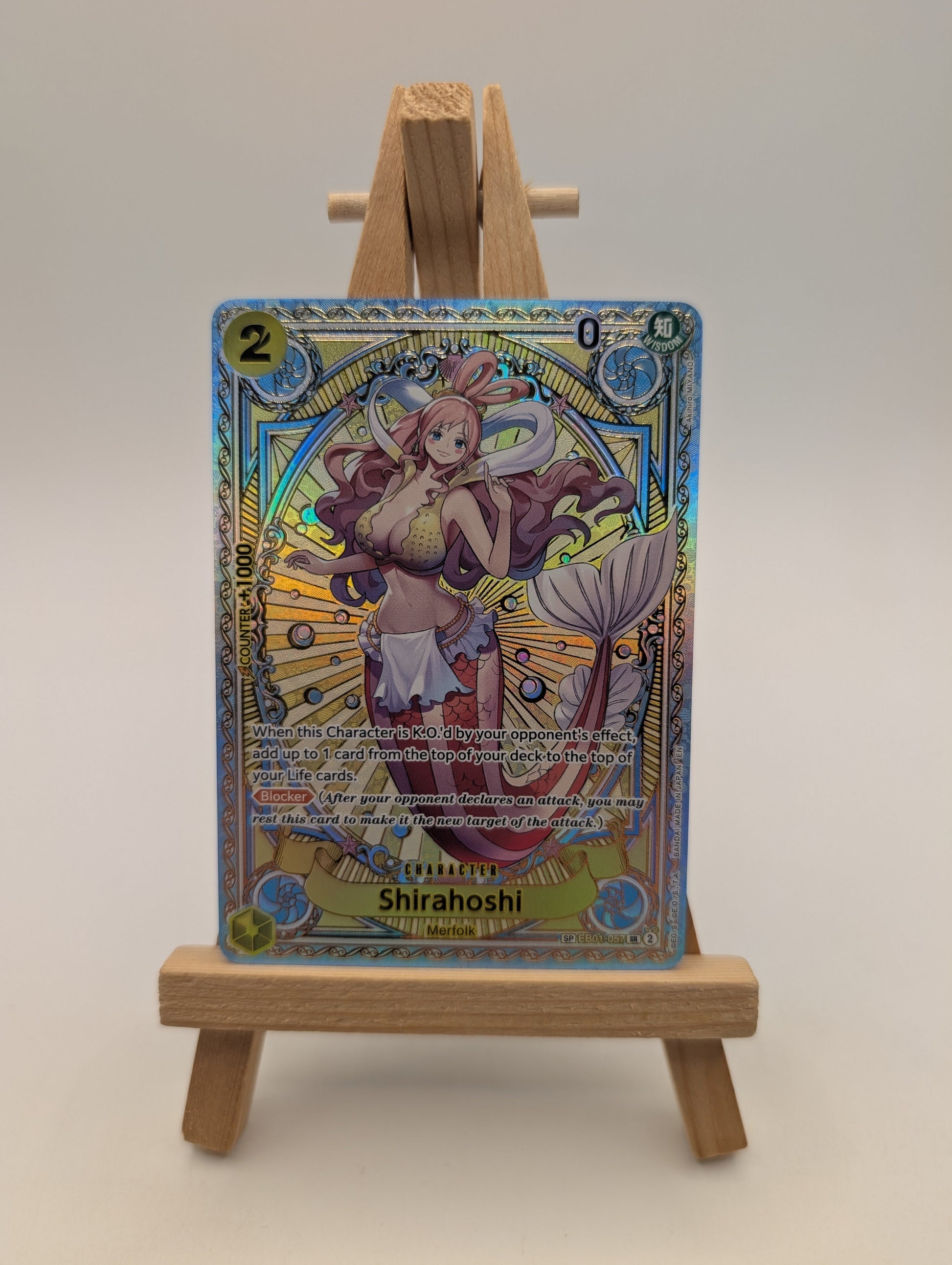 Shirahoshi One Piece TCG EB01-057 AA Alternative Art Super Rare SR Alt Art Foil FRENLY BRICKS - Open 7 Days