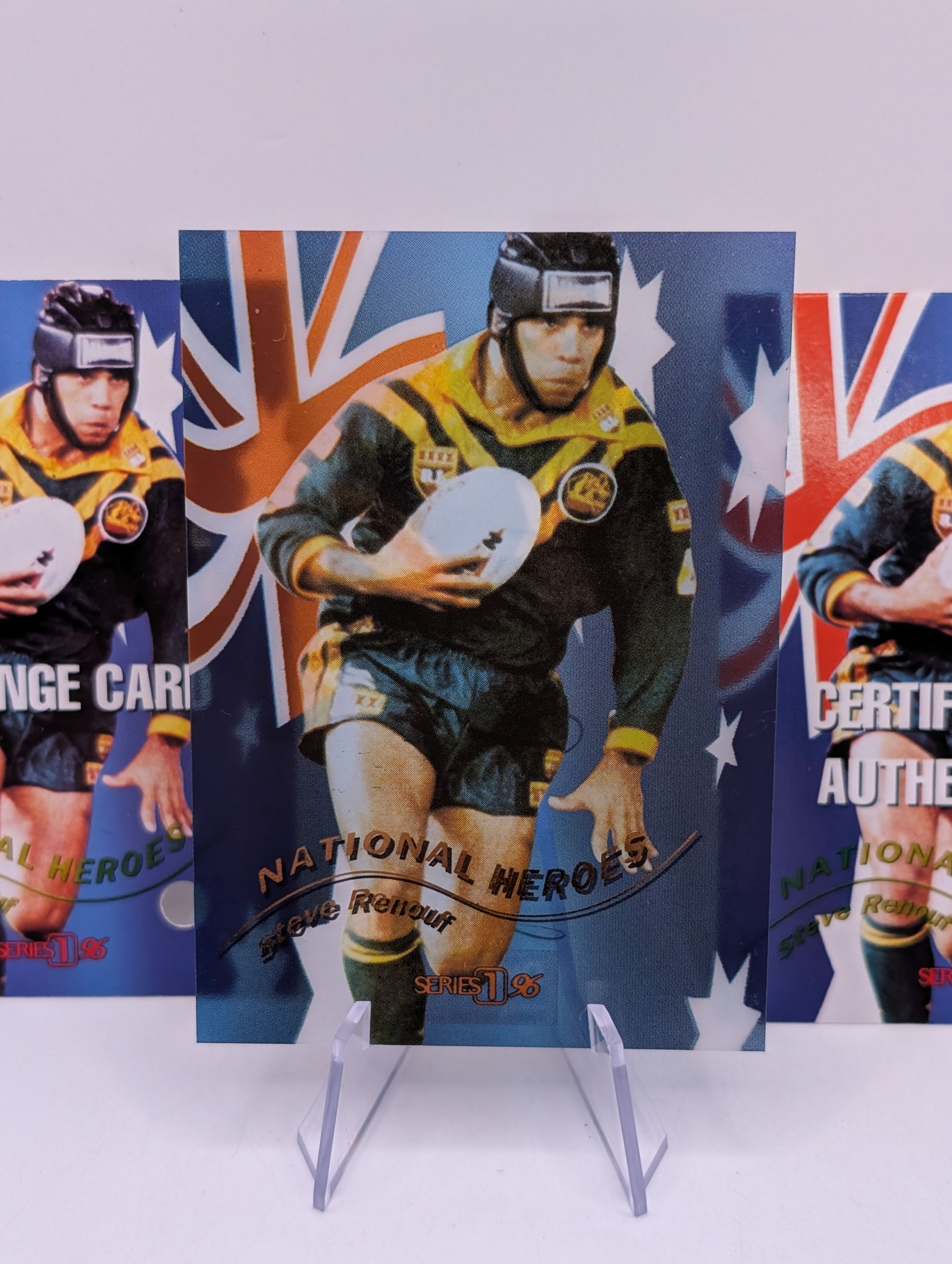 1996 Dynamic Rugby League National Heroes NH5 Steve Renouf Redemption/Auto/Cert FRENLY BRICKS - Open 7 Days