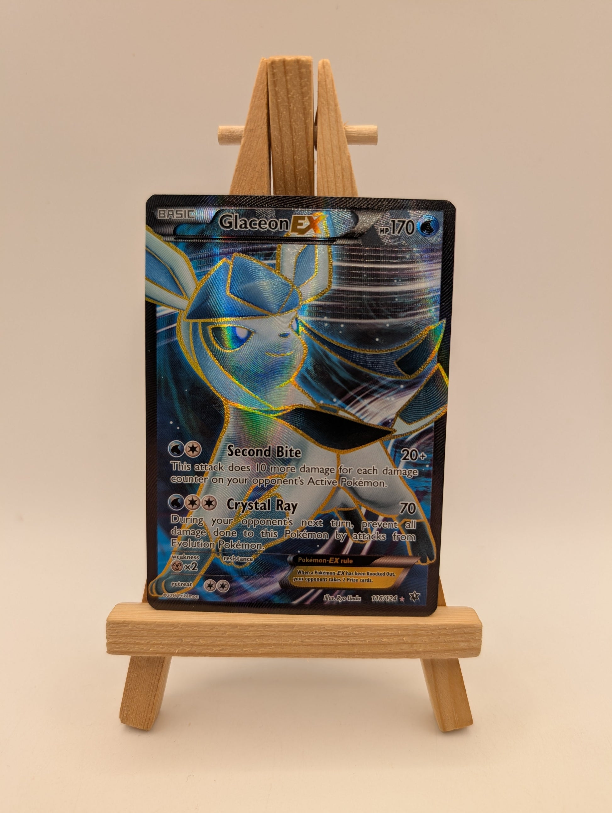 Pokémon TCG Glaceon-EX Fates Collide 116/124 Holo Full Art FRENLY BRICKS - Open 7 Days