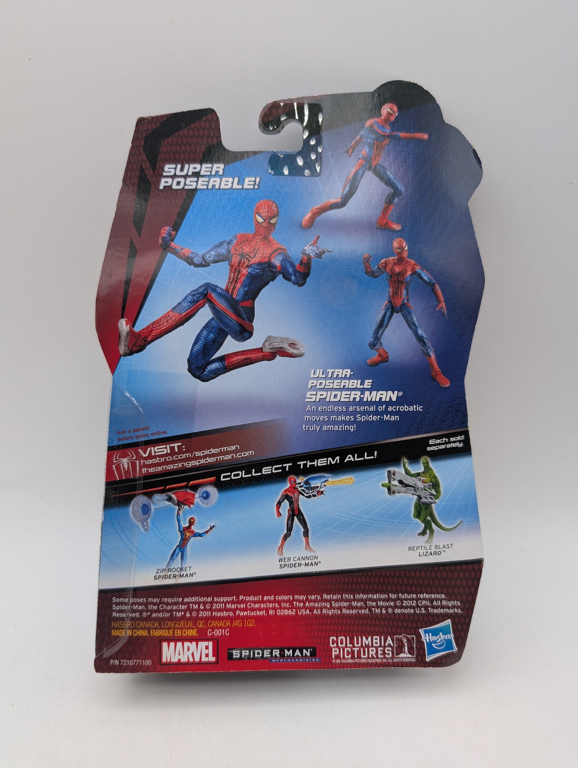 2011 THE AMAZING SPIDER-MAN ULTRA POSEABLE HASBRO ON CARD 4" ACTION FIGURE H29 FRENLY BRICKS - Open 7 Days