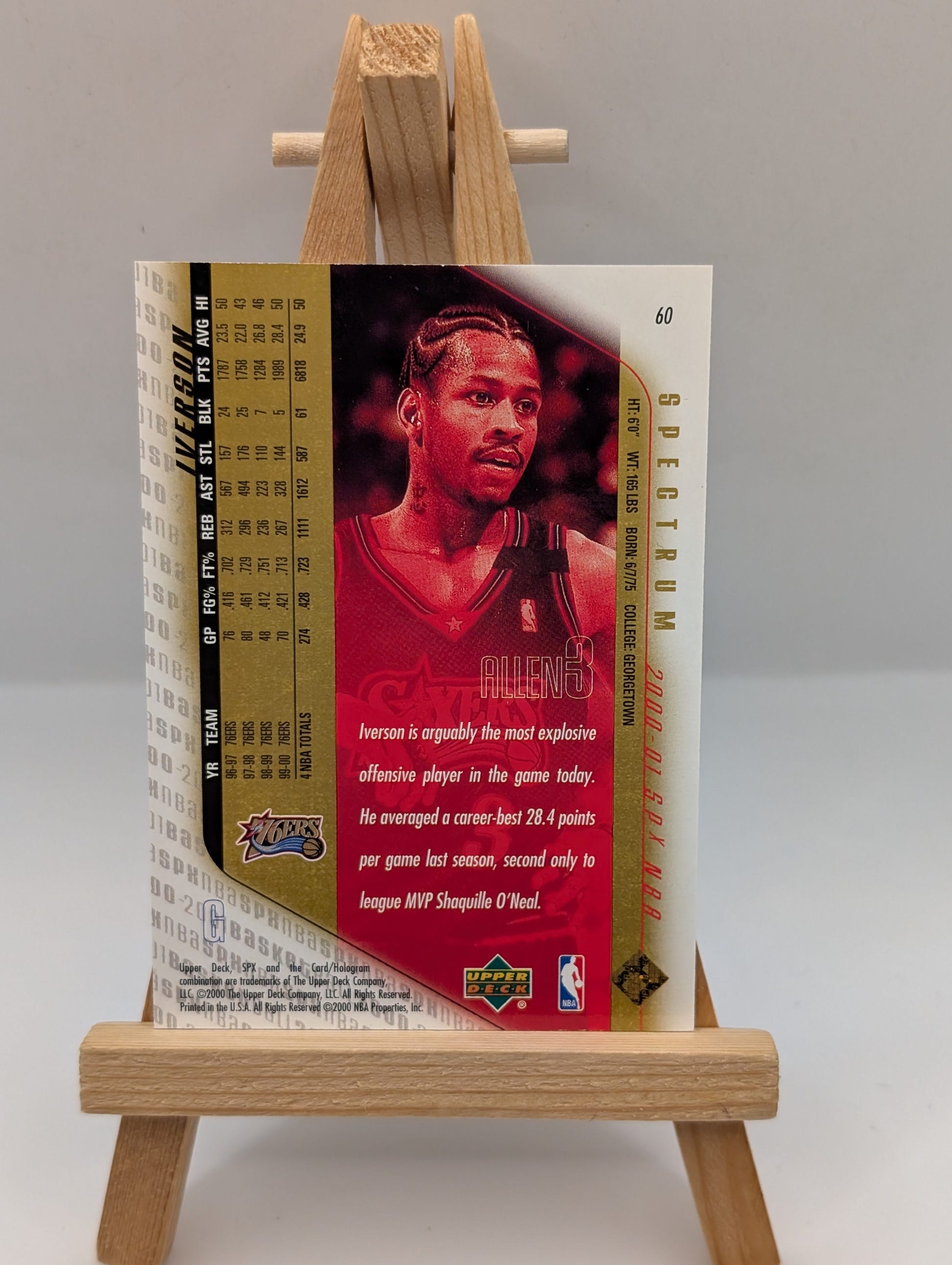 Allen Iverson [Spectrum] #3 2000 Spx /25 NBA FRENLY BRICKS - Open 7 Days image 7