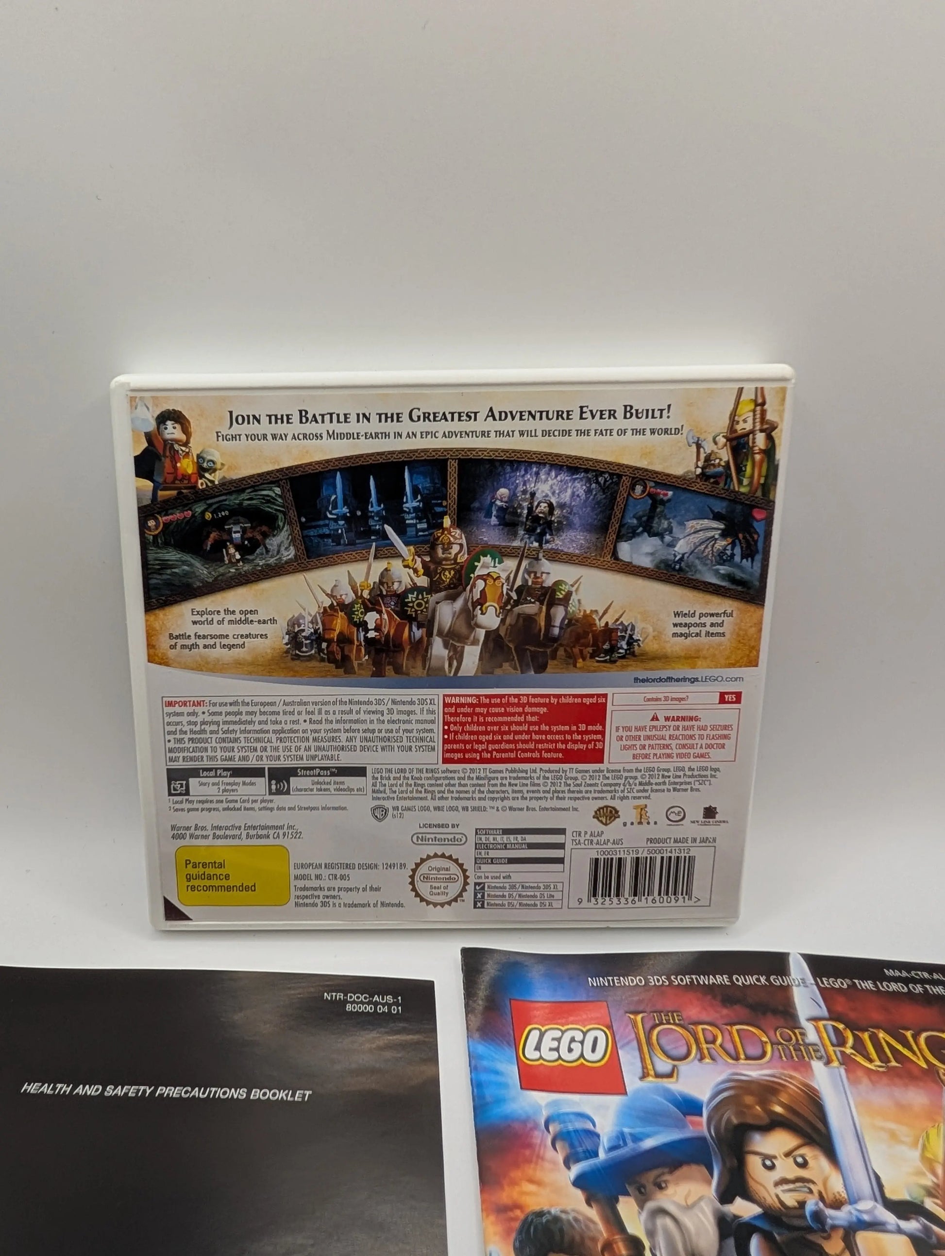 Lego The Lord of the Rings Nintendo 3DS PAL, Manual, Case, Game LOTR Video Game FRENLY BRICKS - Open 7 Days